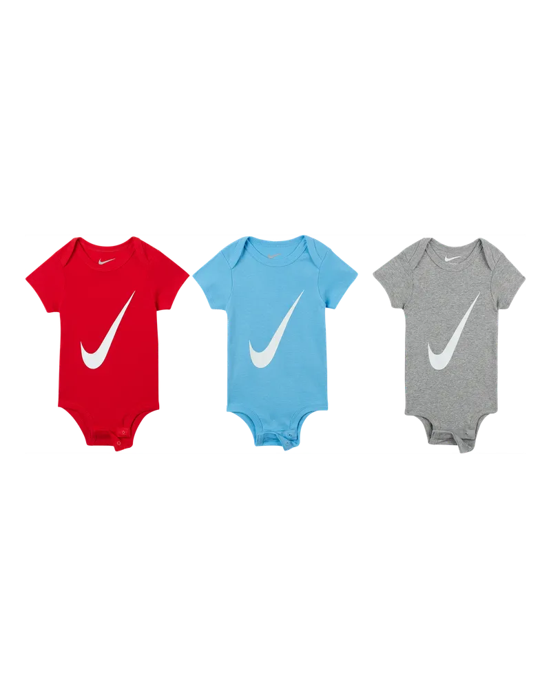 Nike Bodysuit-Set für Babys (0–6 M) (3er-Pack) - Rot Rot