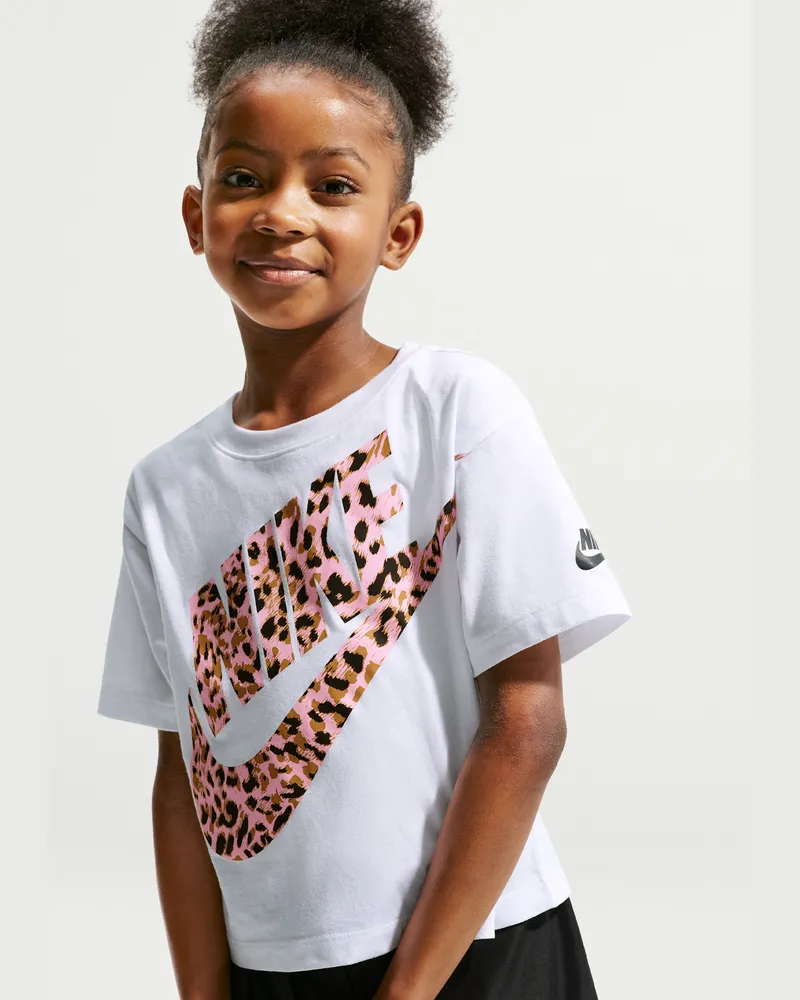 Nike T-Shirt mit Animal-Print für jüngere Kinder - Weiß Weiß