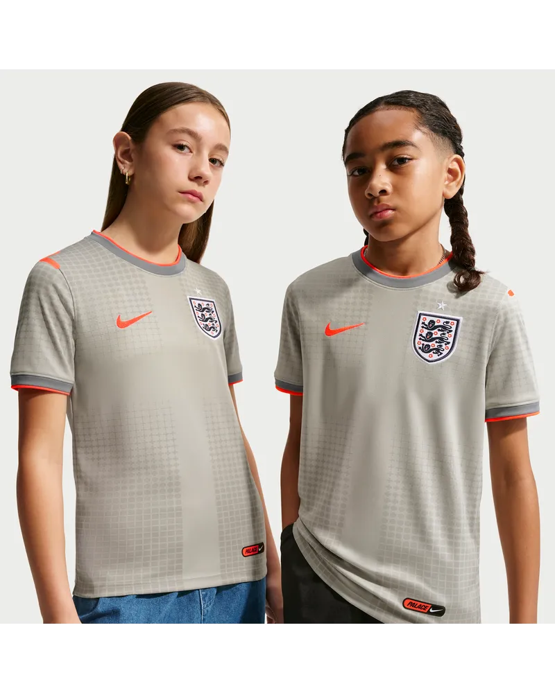 Nike England x Palace Kurzarm-Fußballoberteil (ältere Kinder) - Grau Grau