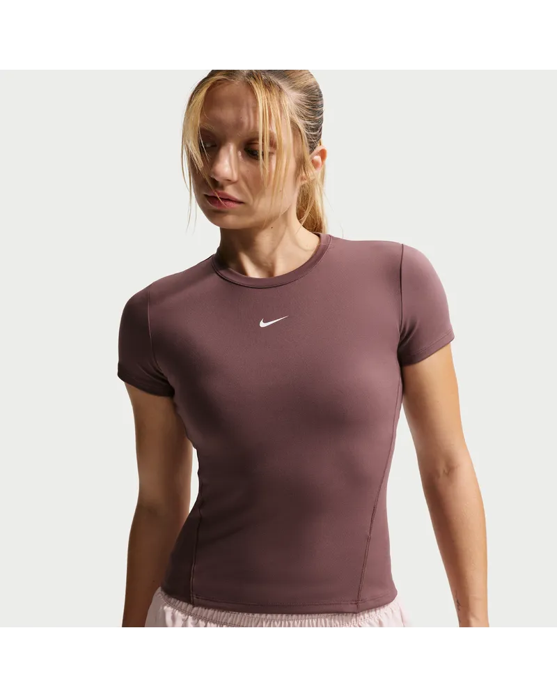 Nike One Kurzarm-Oberteil für Damen - Lila Lila