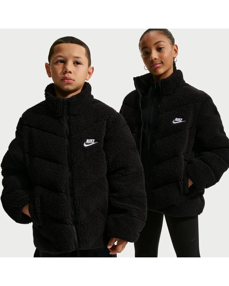 Nike Therma-FIT Puffer-Jacke mit lockerer Passform (ältere Kinder) - Schwarz Schwarz
