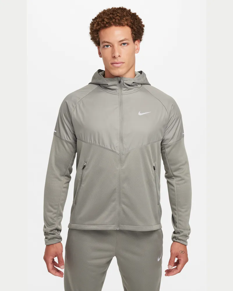 Nike Sphere Miler wasserabweisende Therma-FIT-Laufjacke (Herren) - Grau Grau