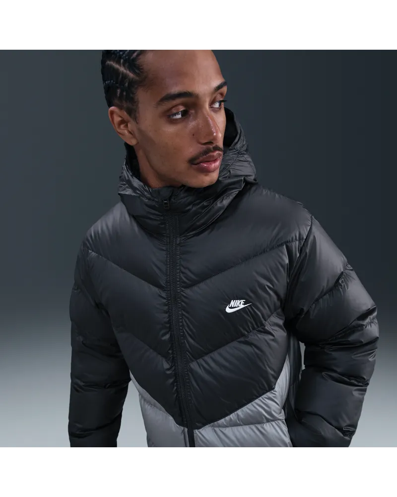 Nike Windrunner Statement-Daunenjacke (Herren) - Grau Grau