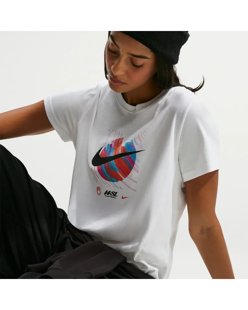 Nike WSL  Baumwoll-Kurzarmshirt (Damen) Nike Baumwoll-Kurzarmshirt (Damen) - Weiß Weiß