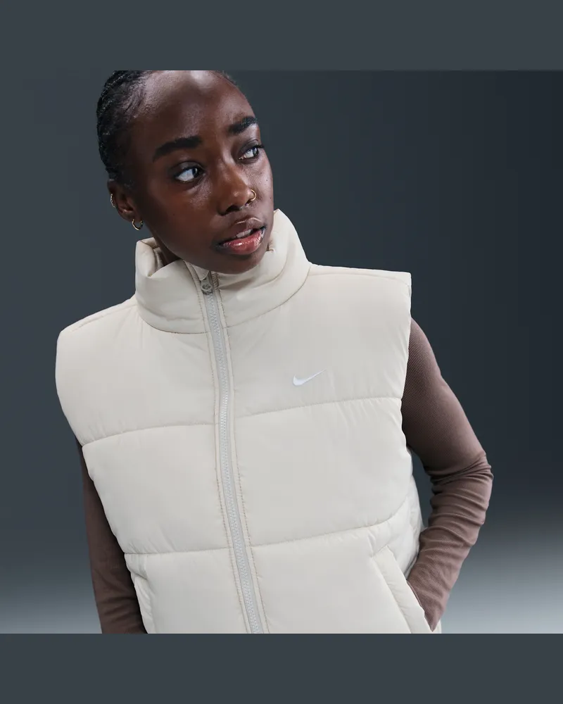 Nike Sportswear Classic Puffer Therma-FIT Weste mit lockerer Passform für Damen - Grau Grau
