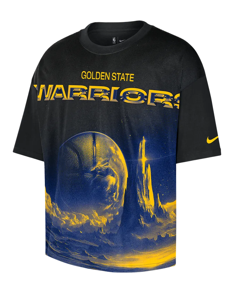 Nike Golden State Warriors Courtside  NBA T-Shirt mit lockerer Passform (Herren) - Schwarz Schwarz