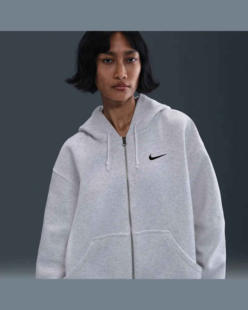 Nike Sportswear Phoenix Oversize-Damen-Hoodie mit durchgehendem Reißverschluss - Braun Braun