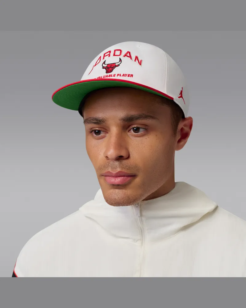 Jordan Pro unstrukturierte Cap mit flachem Schirm - Weiß Weiß