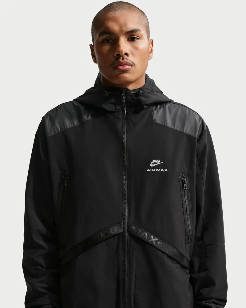 Nike Air Max Herrenjacke aus Webmaterial - Schwarz Schwarz