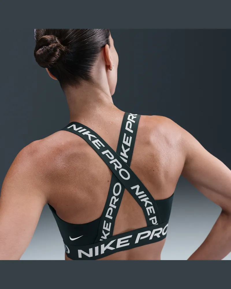Nike Pro ungepolsterter Sport-BH mit leichtem Halt - Grün Grün