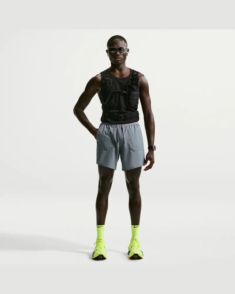 Nike Stride Dri-FIT 2-in-1-Laufshorts für Herren (ca. 18 cm) - Grau Grau