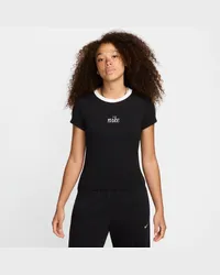 Nike Sportswear Chill Knit schmal geschnittenes Kurz-T-Shirt (Damen) - Schwarz Schwarz