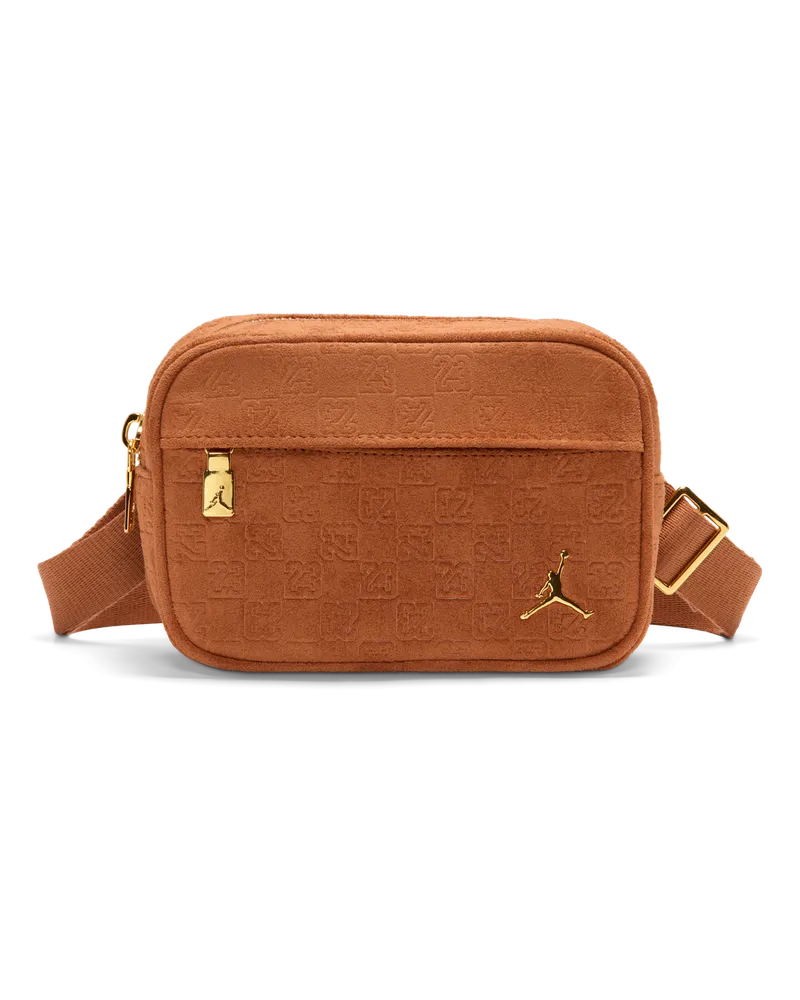 Jordan Monogramm-Kameratasche aus Wildleder (1,5 l) - Braun Braun