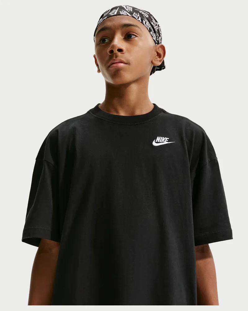 Nike Oversize-T-Shirt (ältere Kinder) - Schwarz Schwarz