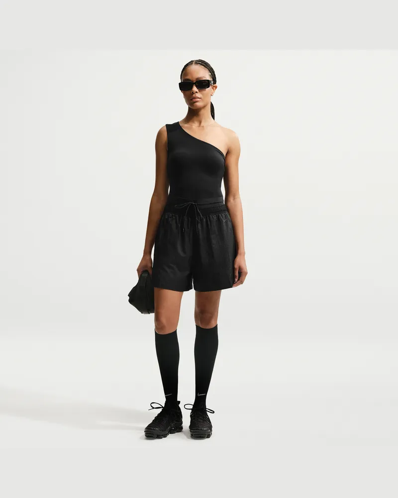 Nike weite, leichte Ripstop-Shorts mit hohem Bund (Damen) - Schwarz Schwarz