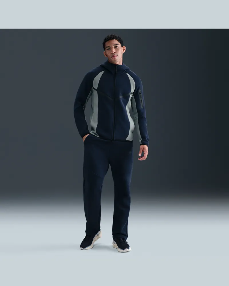 Nike Tech Fleece-Hose mit offenem Saum (Herren) - Blau Blau