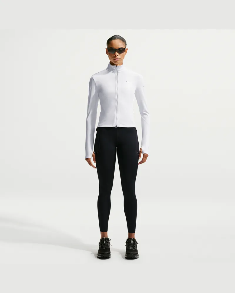 Nike Swift 7/8-Lauf-Leggings mit hohem Bund und Taschen (Damen) - Schwarz Schwarz