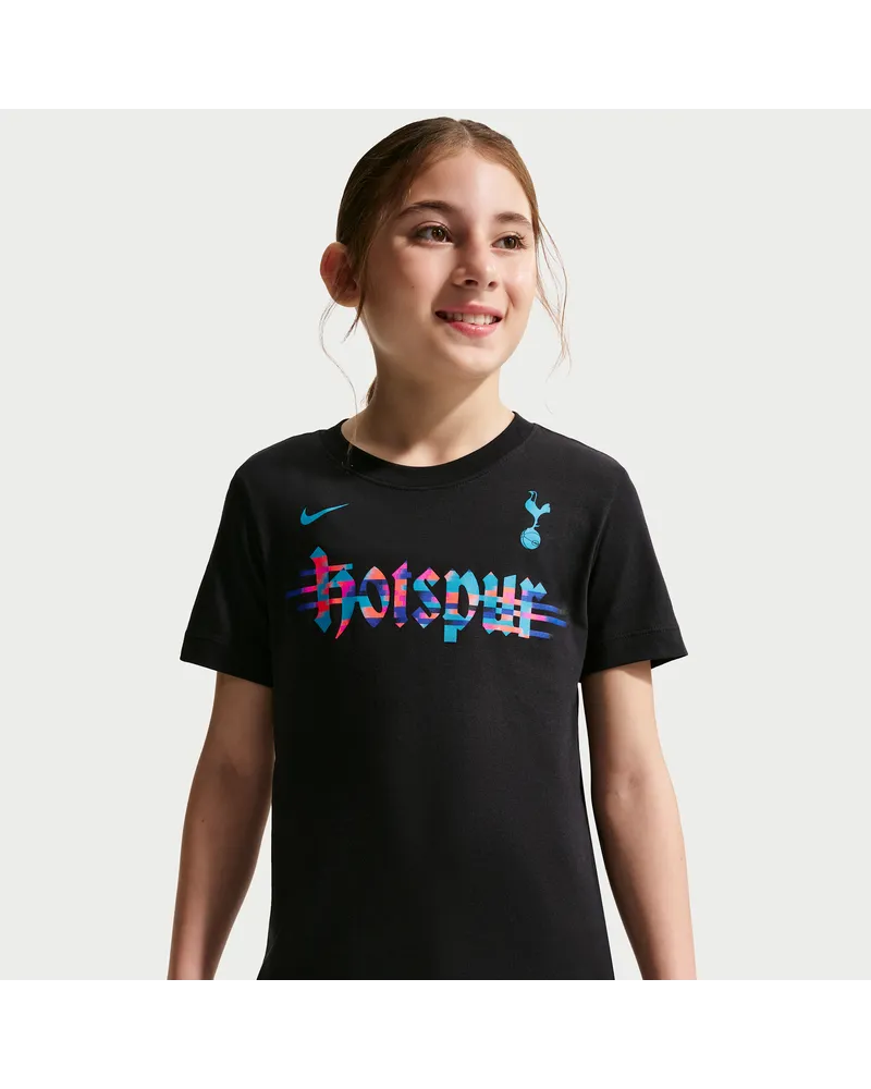 Nike Tottenham Hotspur Fußball-T-Shirt (ältere Kinder) - Schwarz Schwarz