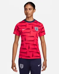 Nike England Academy Pro  Dri-FIT kurzärmeliges Pre-Match-Fußballoberteil für Damen - Rot Rot