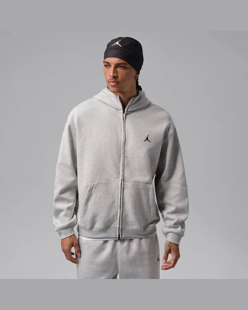 Jordan Sport Hoop Fleece Dri-FIT-Hoodie mit durchgehendem Reißverschluss (Herren) - Grau Grau