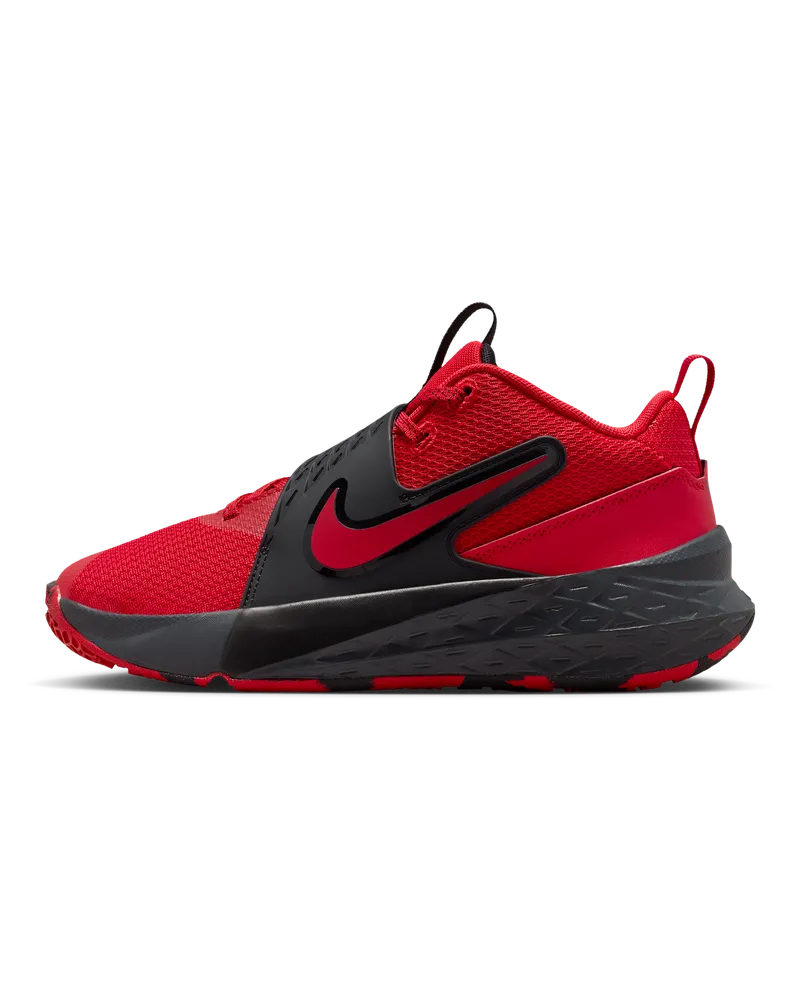 Nike Team Hustle D 12 Basketballschuh (ältere Kinder) - Rot Rot