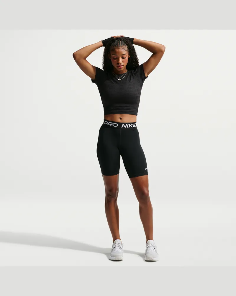 Nike Pro 365 Damenshorts (ca. 20 cm) - Schwarz Schwarz