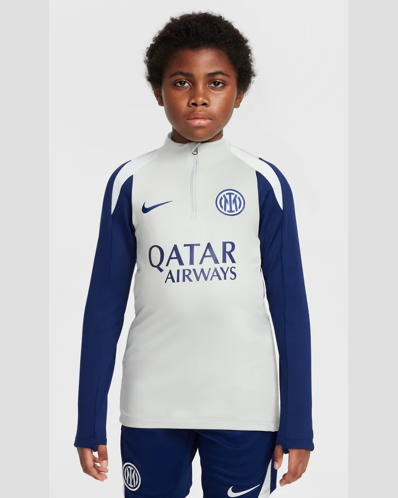 Nike Inter Mailand Strike  Dri-FIT Fußball-Drill-Oberteil (ältere Kinder) - Grau Grau