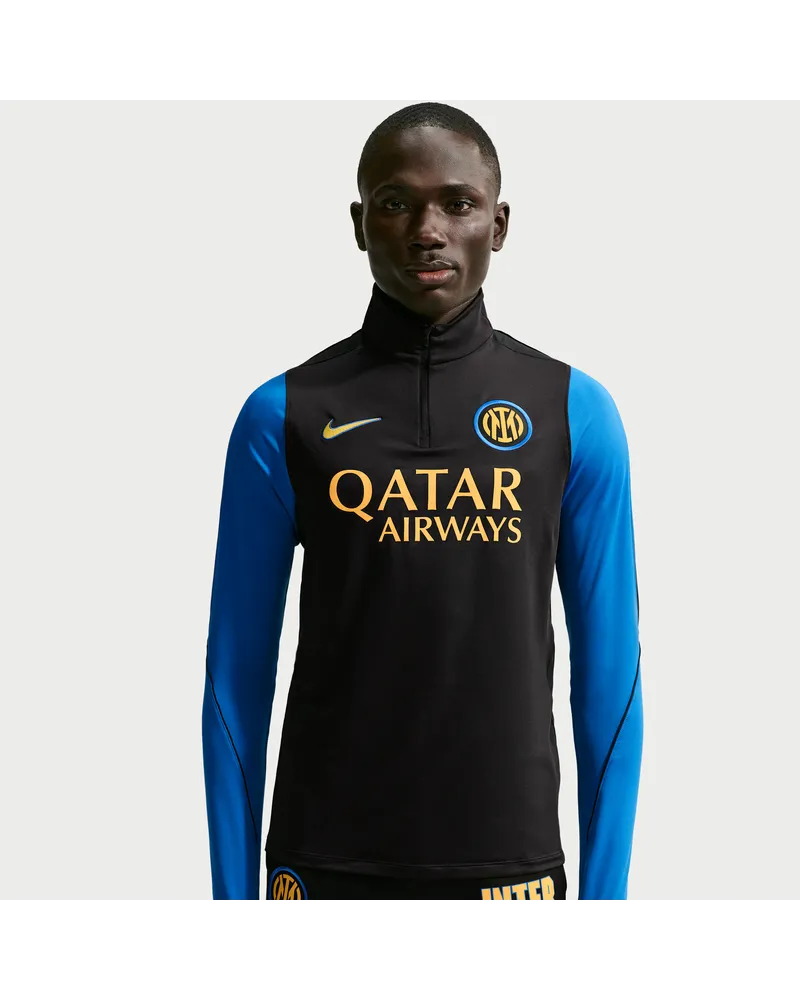 Nike Inter Mailand Strike Third  Dri-FIT Fußball-Drill-Oberteil aus Strickmaterial für Herren - Schwarz Schwarz