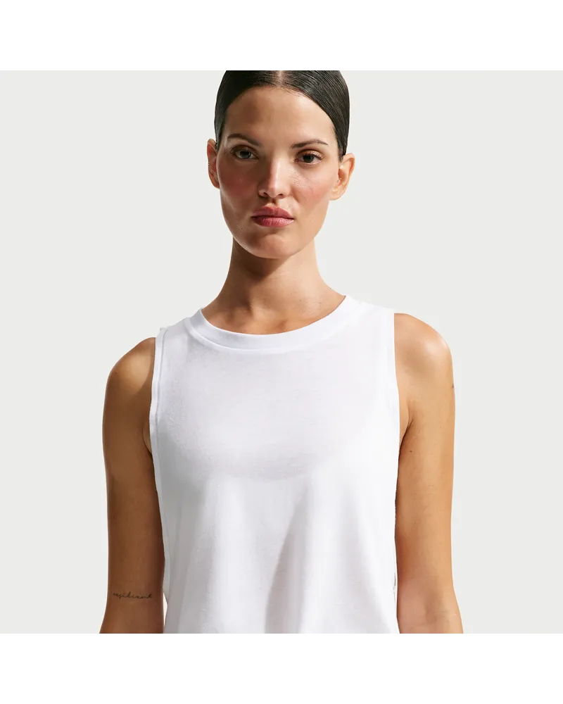 Nike SKIMS Performance Cotton Blend Crop-Tanktop (Damen) - Weiß Weiß