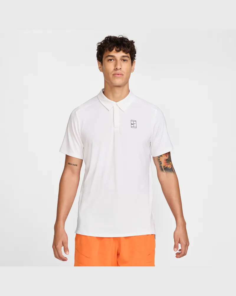 Nike Court Advantage Dri-FIT Tennis-Poloshirt (Herren) - Weiß Weiß