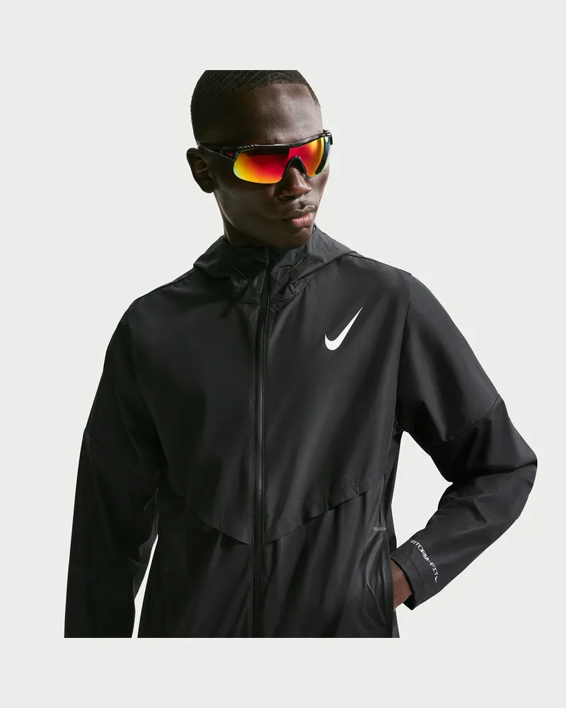 Nike AeroSwift Storm-FIT Aerogami-Laufjacke (Herren) - Schwarz Schwarz