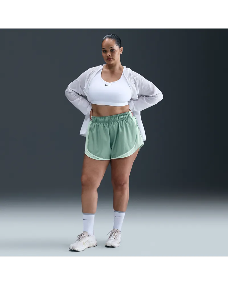 Nike Tempo Dri-FIT Laufshorts mit Innenslip und mittelhohem Bund (Damen, große Größen, ca. 7,5 cm) - Grün Grün
