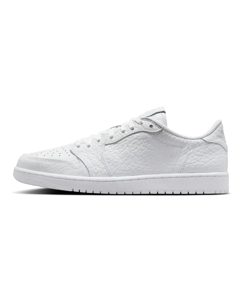 Jordan Air  1 Retro Low No-Swoosh Schuh (Herren) - Weiß Weiß