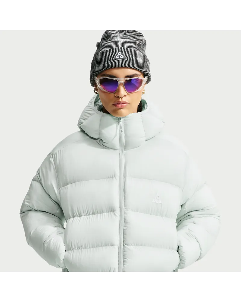 Nike ACG "Lunar Lake" PrimaLoft® Therma-FIT ADV lockere Jacke mit Kapuze (Damen) - Grau Grau