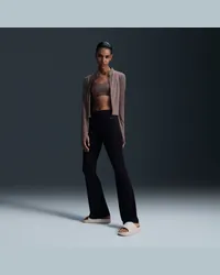 Nike Zenvy Leggings mit hohem Bund und ausgestelltem Bein für Damen - Schwarz Schwarz