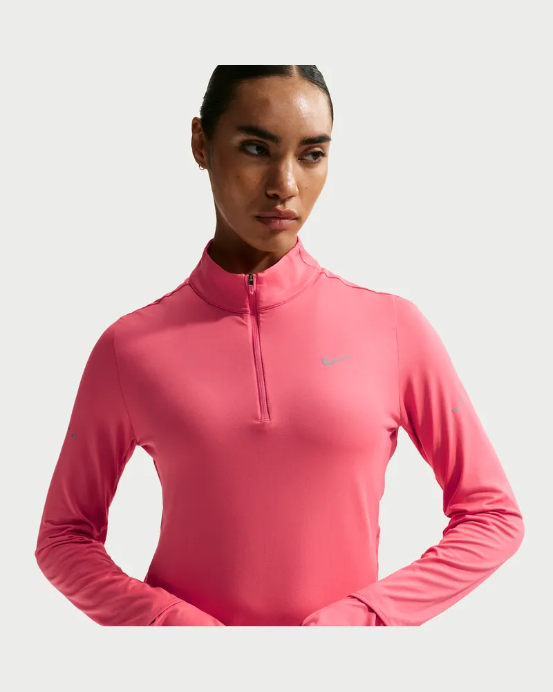 Nike Swift Dri-FIT UV-Laufoberteil mit Viertelreißverschluss (Damen) - Pink Pink