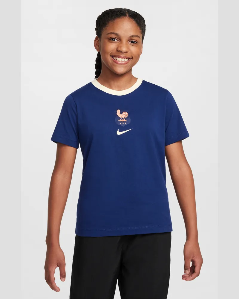 Nike FFF Fußball-T-Shirt für ältere Kinder - Blau Blau