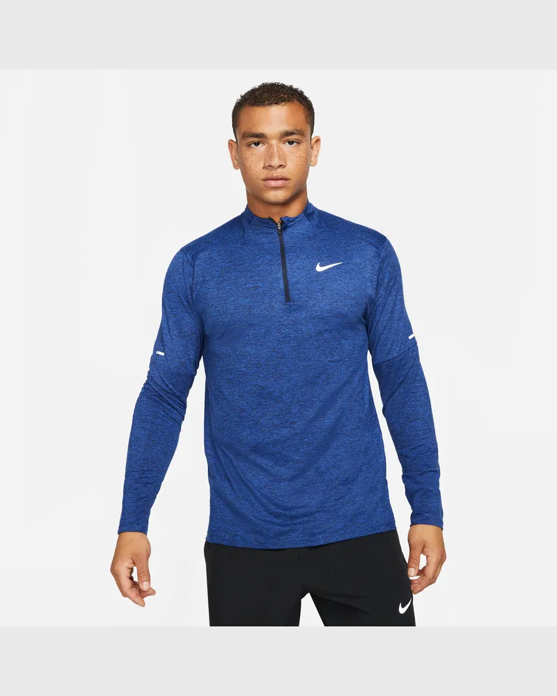 Nike Dri-FIT-Laufoberteil mit Halbreißverschluss für Herren - Blau Blau