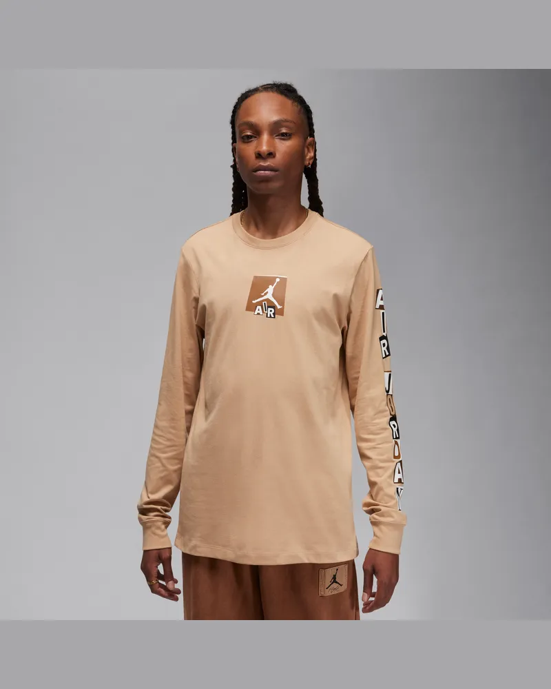 Nike Jordan Brand Longsleeve für Herren mit Grafik - Braun Braun