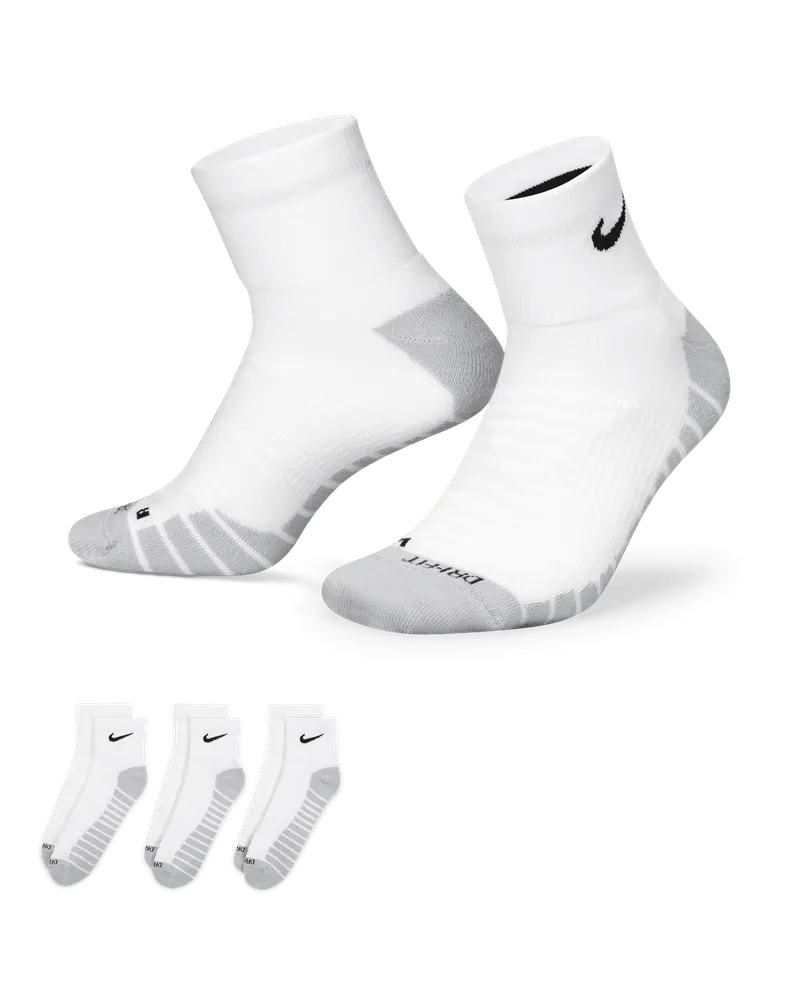 Nike Everyday Max Cushioned Trainings-Knöchelsocken (3 Paar) - Weiß Weiß