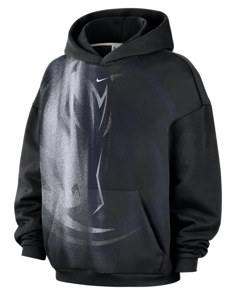 Nike Dallas Mavericks Standard Issue Fleece Basketball-Hoodie (Herren) - Schwarz Schwarz