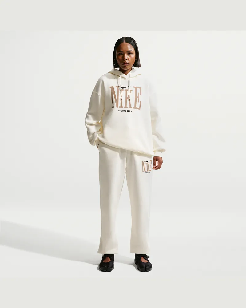 Nike Phoenix Fleece Oversize-Jogger mit hohem Bund (Damen) - Weiß Weiß