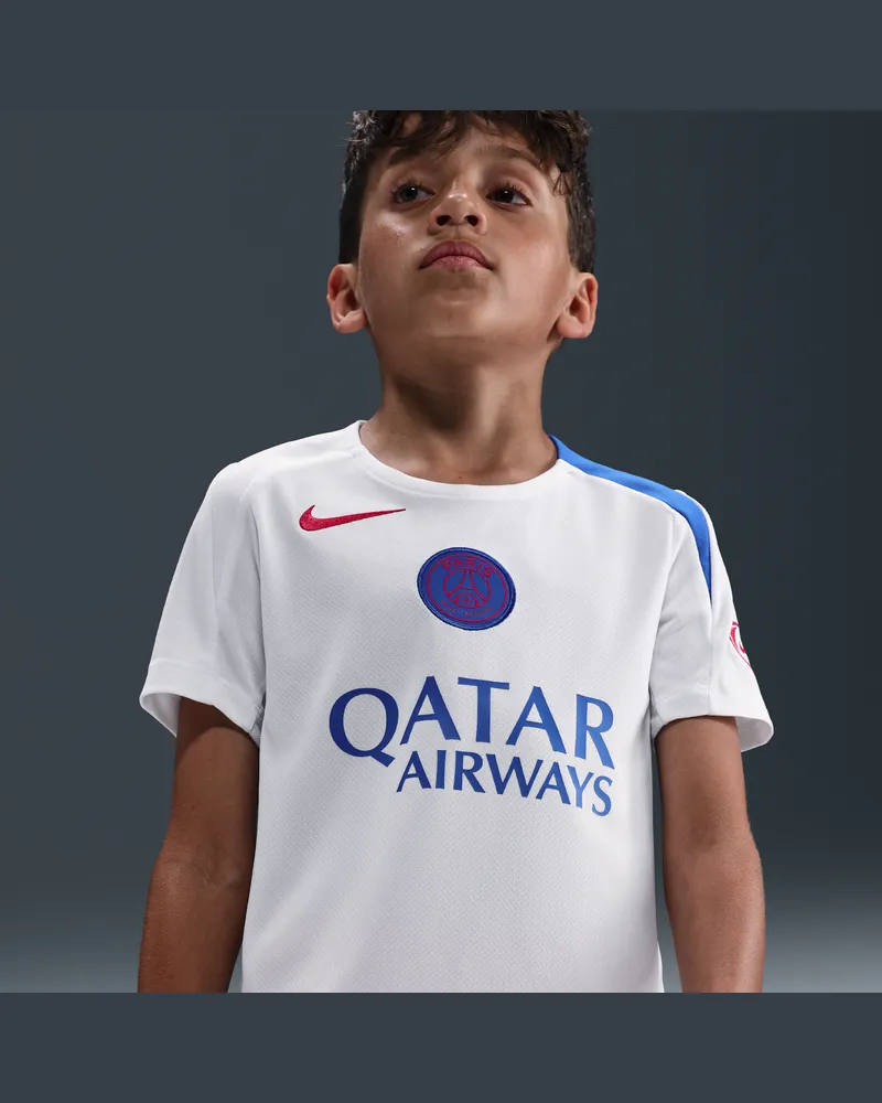 Nike PSG Strike Third  Dri-FIT Total 90 Fußballoberteil aus Strickmaterial (ältere Kinder) - Weiß Weiß
