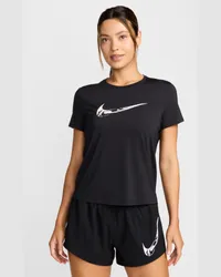 Nike One Dri-FIT Kurzarm-Laufoberteil mit Grafik (Damen) - Schwarz Schwarz