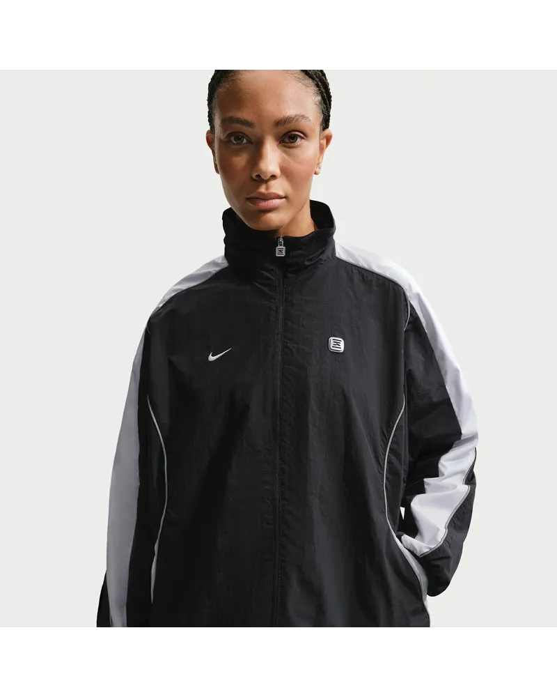 Nike Damenjacke aus Webmaterial - Schwarz Schwarz