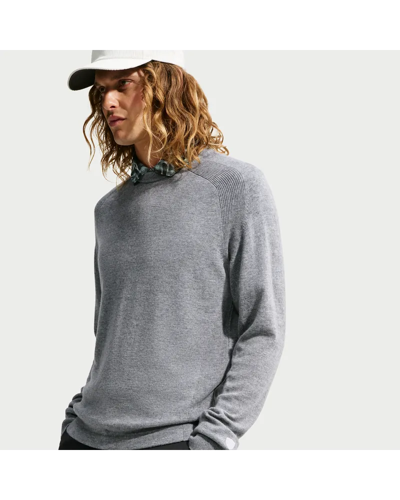 Nike Maßgeschneiderte Performance von  Golf-Oberteil mit Rundhalsausschnitt (Herren) - Grau Grau