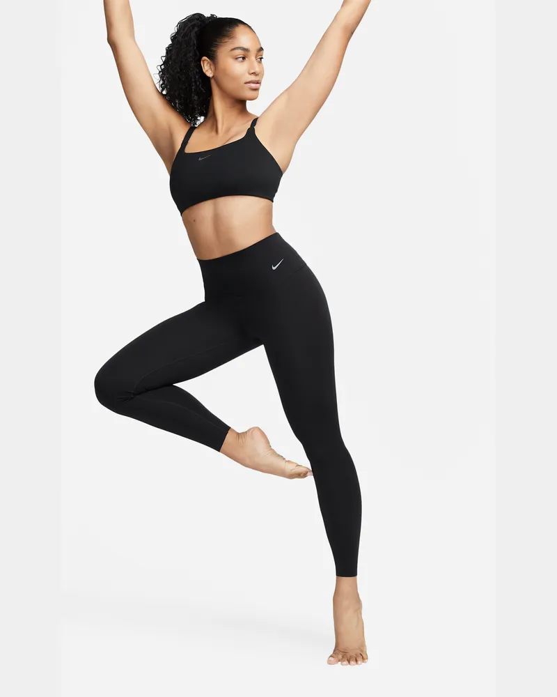Nike Zenvy Leggings in voller Länge mit hohem Bund (Damen) - Schwarz Schwarz