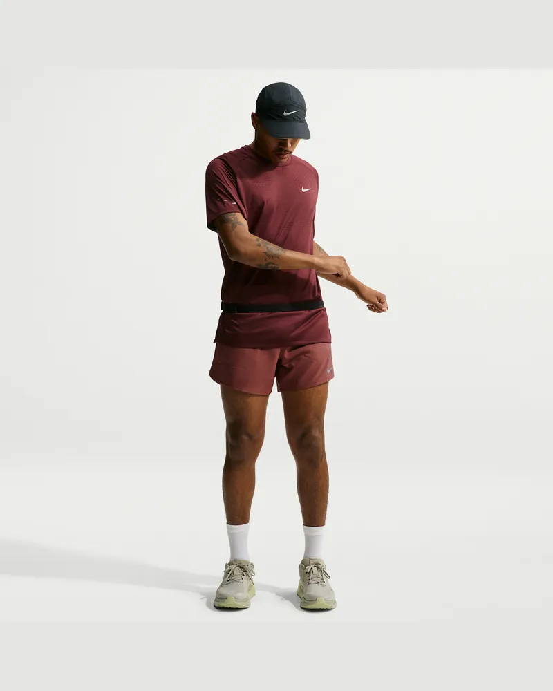 Nike Stride Dri-FIT Laufshorts mit integriertem Slip (ca. 12,5 cm) (Herren) - Braun Braun