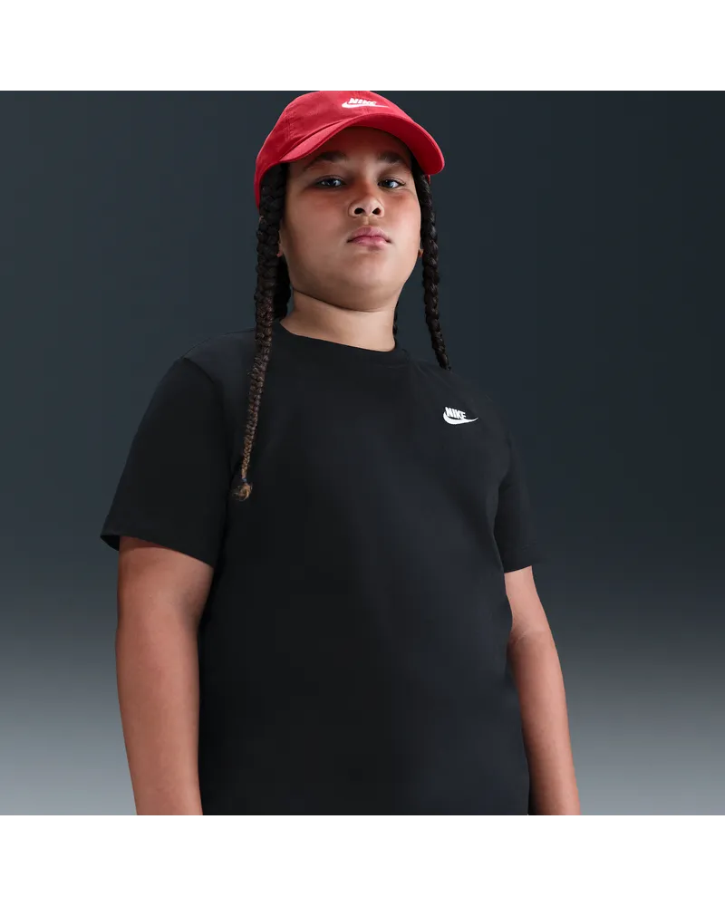 Nike T-Shirt für ältere Kinder (erweiterte Größe) - Schwarz Schwarz