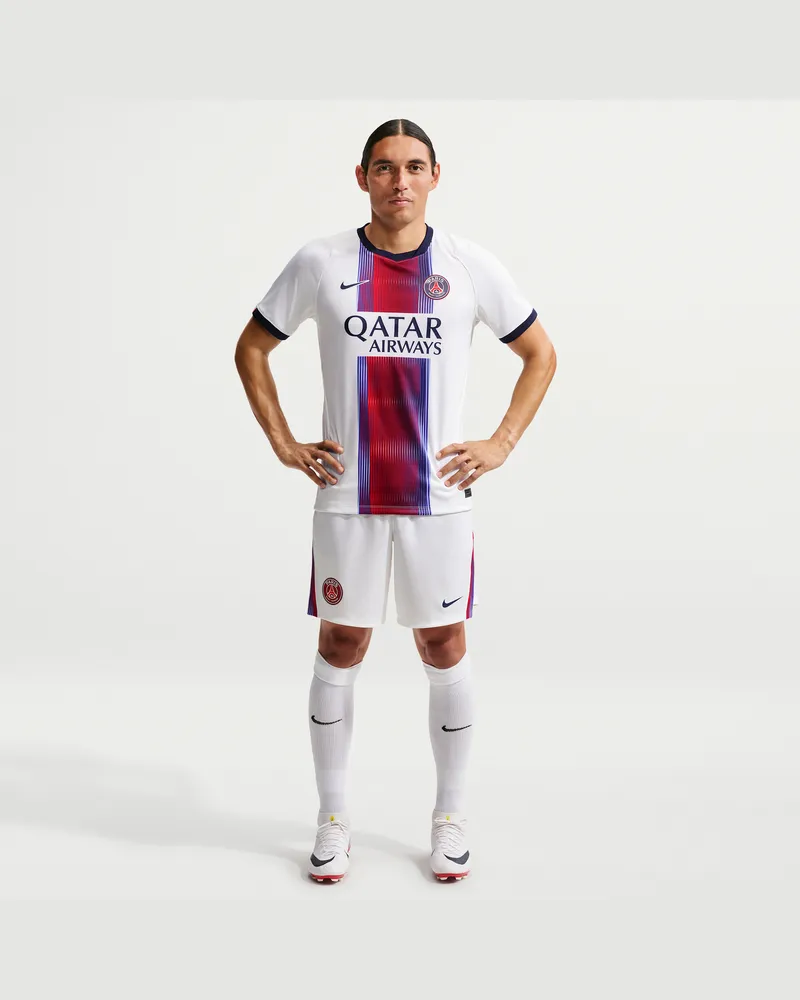 Nike Paris Saint-Germain 2026/27 Stadium Away  Replika-Fußballshorts mit Dri-FIT-Technologie (Herren) - Weiß Weiß